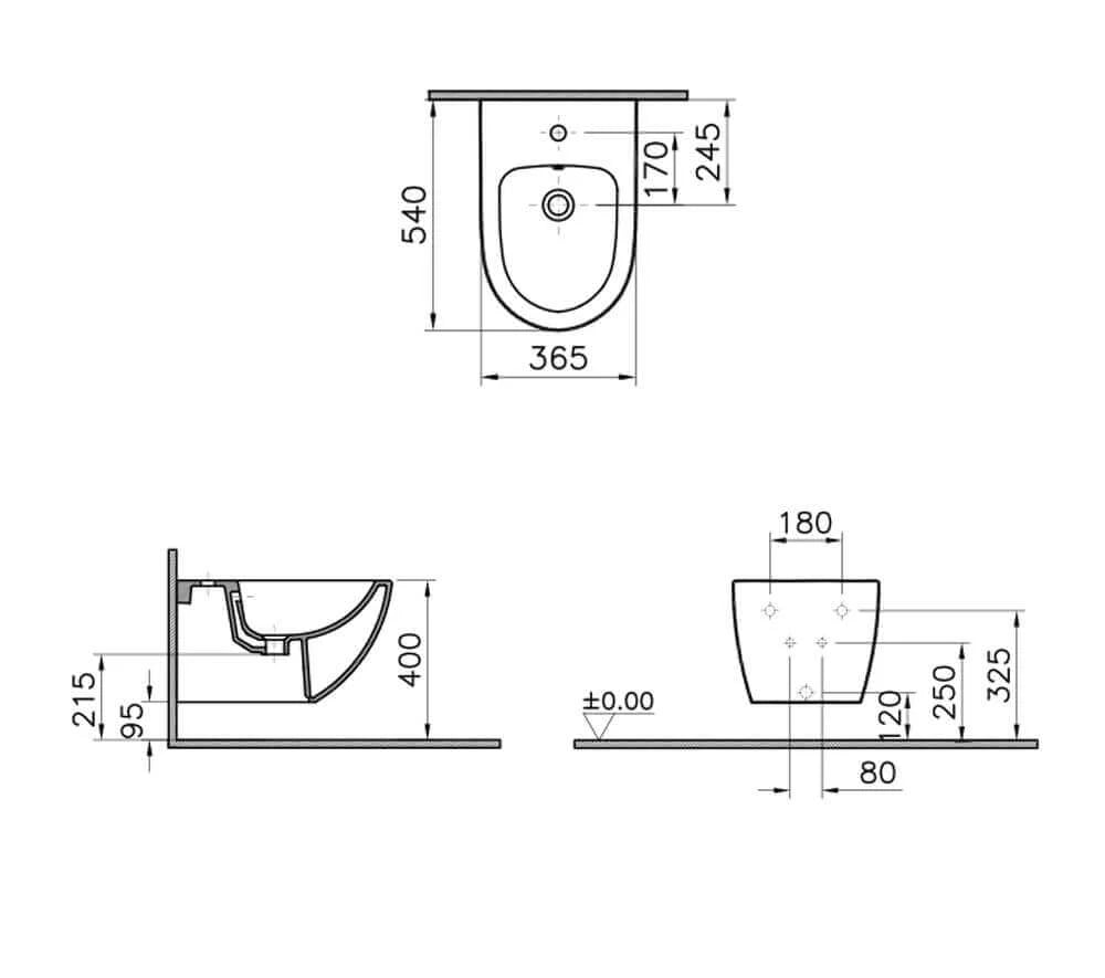 NETOS | Bidet sospeso bianco opaco
