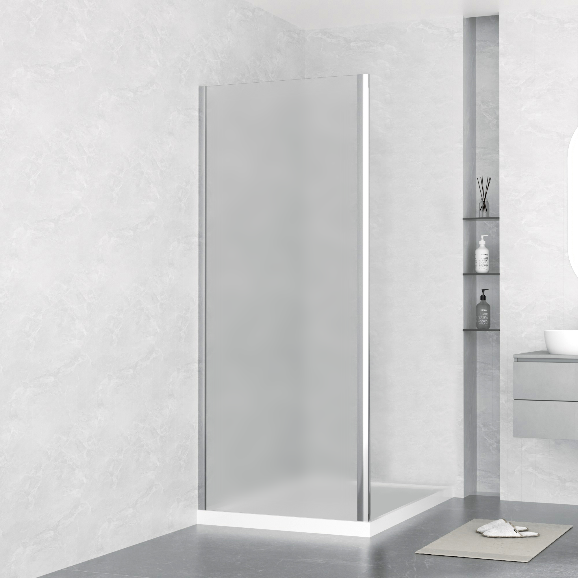 ADVANCE 70CM | Lato fisso Opaco 6MM per Box doccia Satinato da 70cm H195