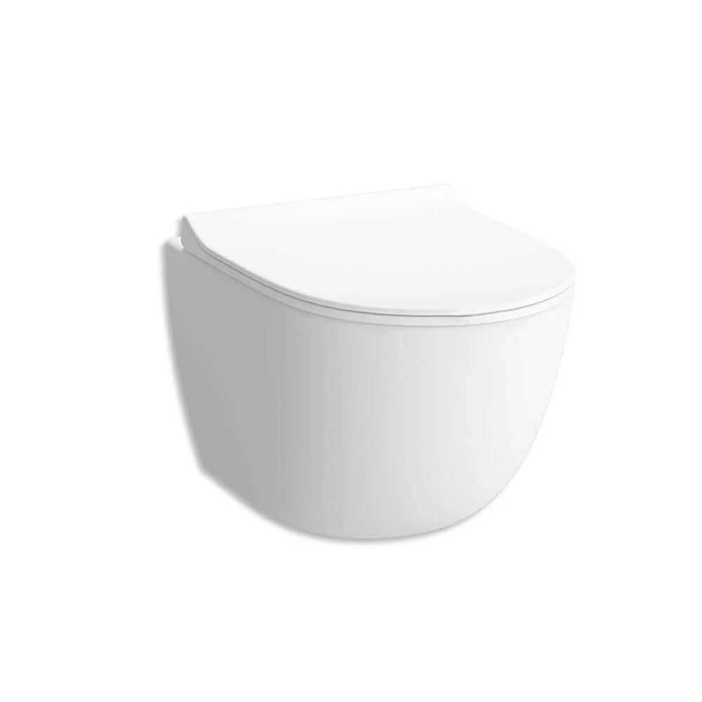 NETOS | Set sanitari sospesi Bianco Opaco WC E BIDET rimless con coprivaso incluso