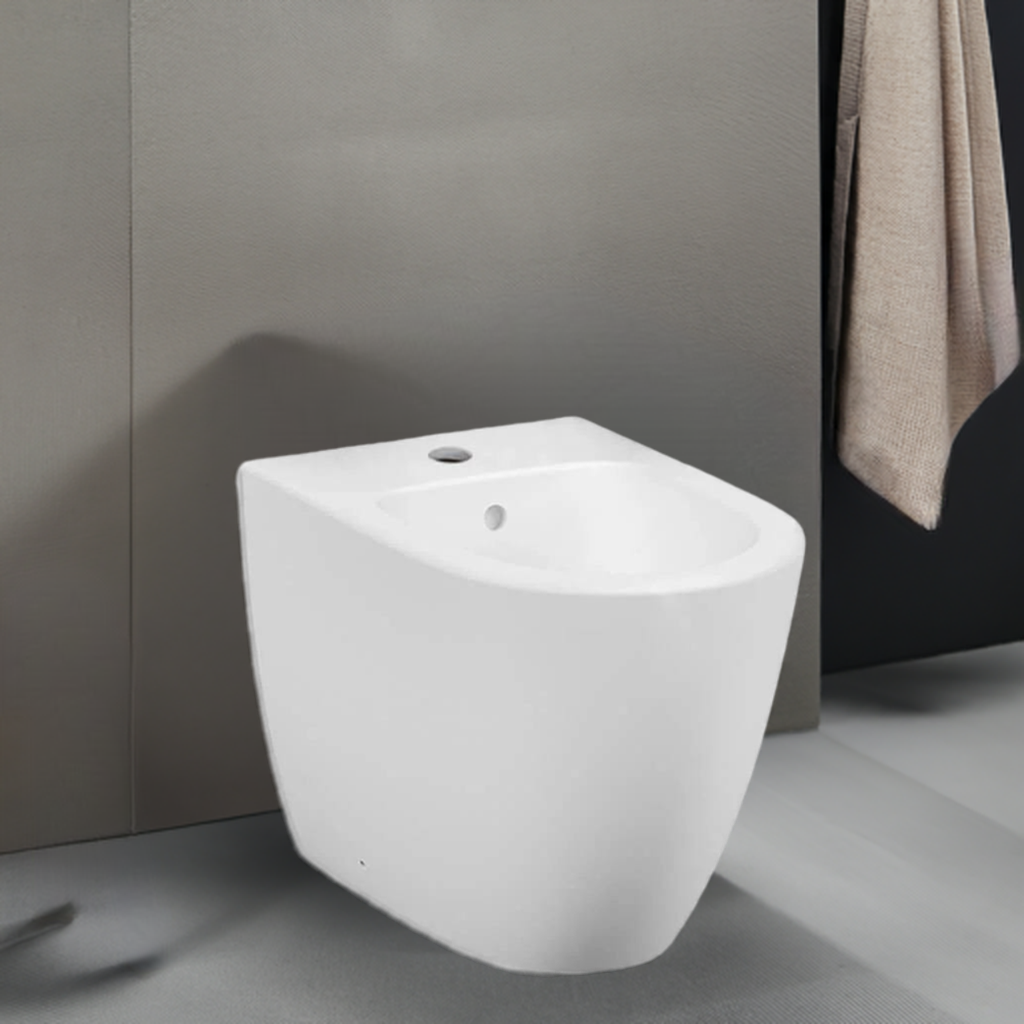NETOS | Bidet a terra filo parete bianco