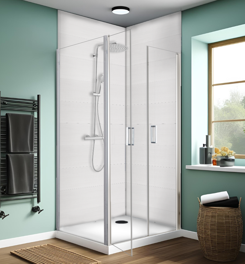 Advance 6mm 70x100cm | Box doccia angolare con lato fisso e doppia porta Saloon