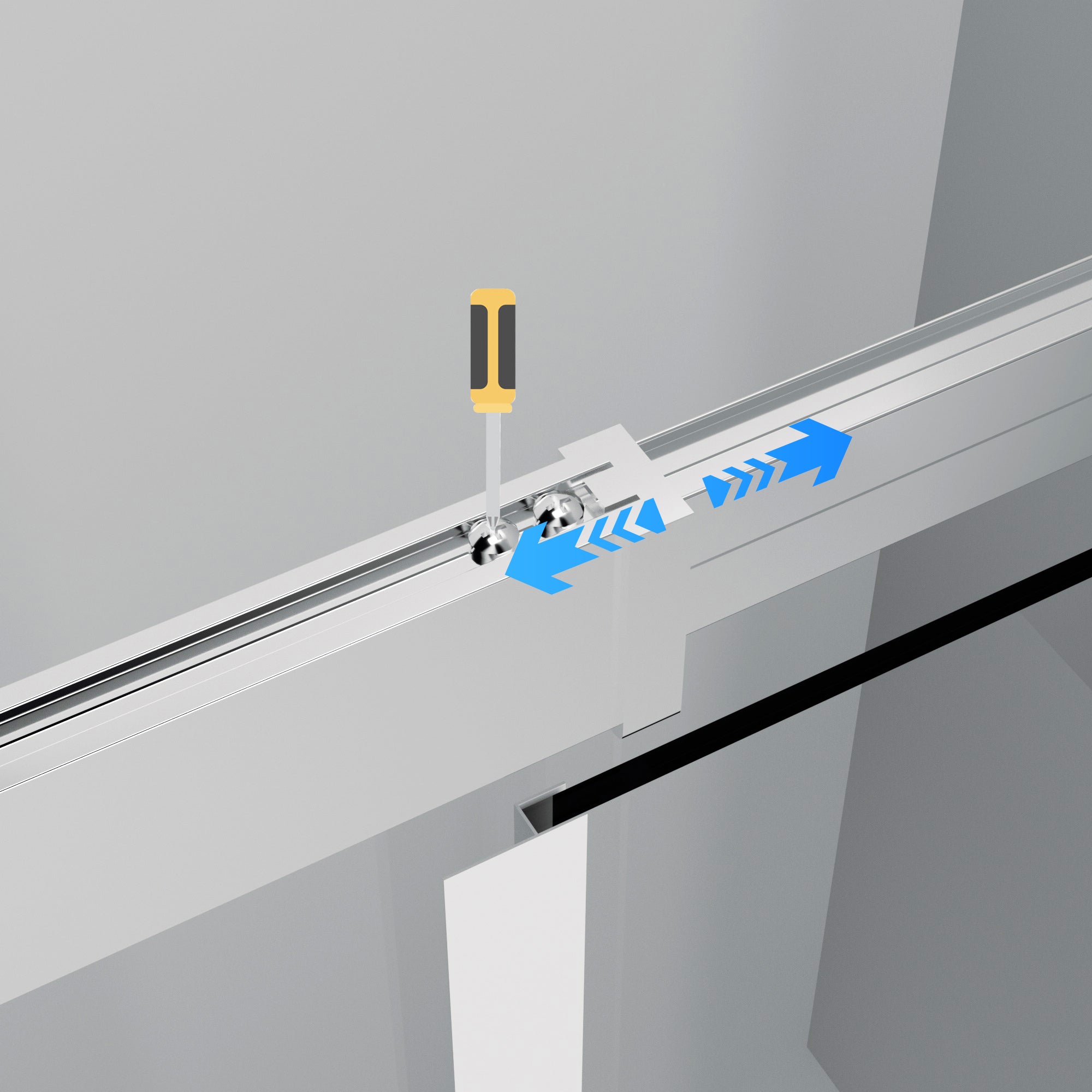 ADVANCE 6MM | Porta battente 90cm in cristallo trasparente h195