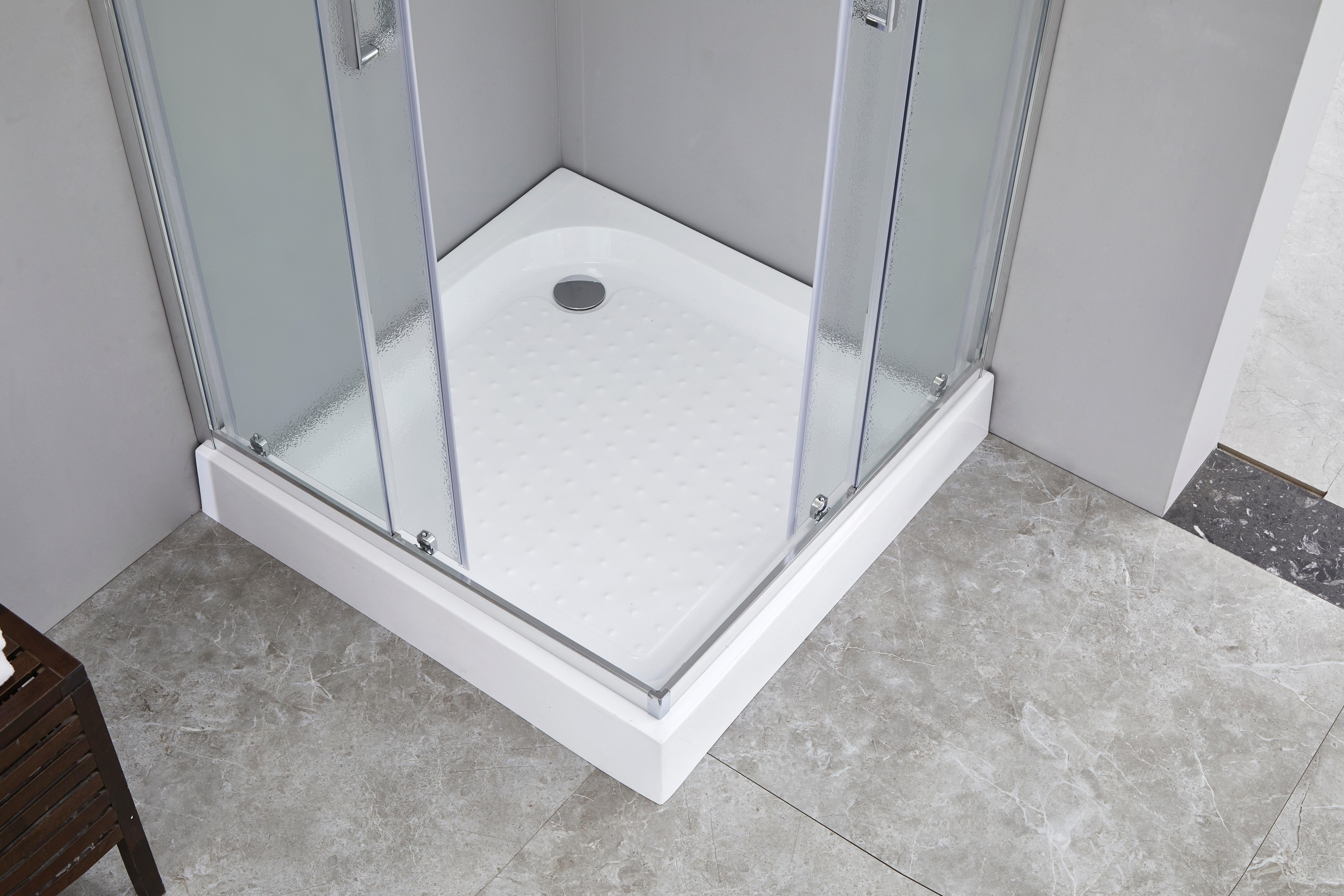PRIME 6MM 90x90 | Box Doccia Opaco 195h Angolare con maniglie e profili in alluminio