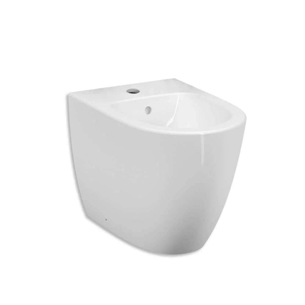 NETOS | Set sanitari a terra Filo muro WC Bidet e Coprivaso con Tecnologia Rimless