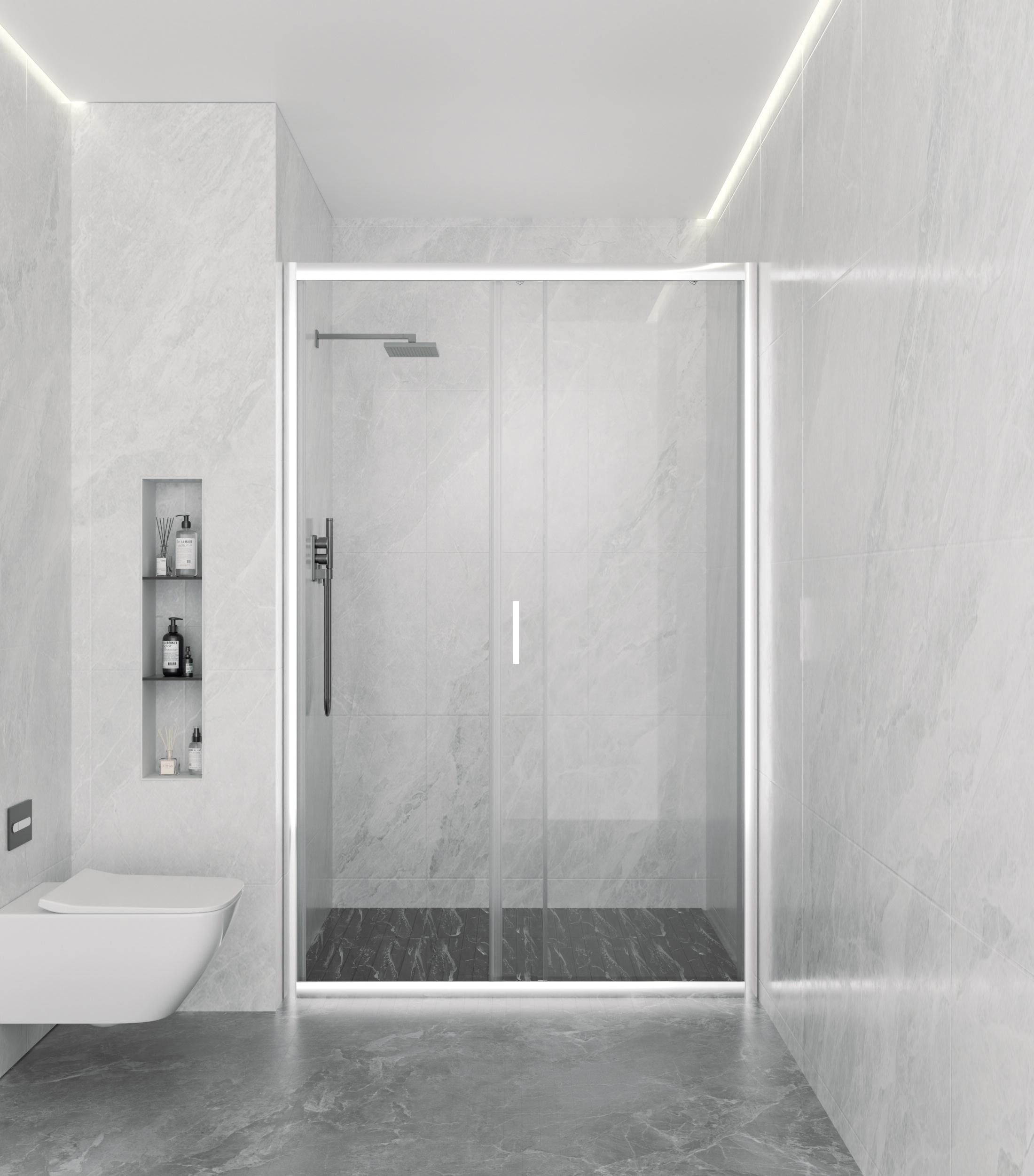 ADVANCE Transparent 6MM | Box Doccia per Nicchia Scorrevole 150cm in cristallo h195