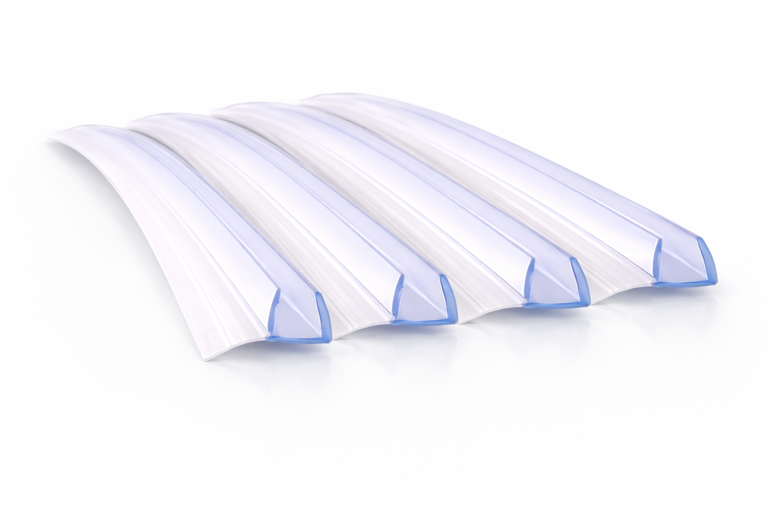 Kit 4 Guarnizioni per Box Doccia in Vetro 6mm, Altezza 190cm, PVC, per Ante Fisse e Mobili