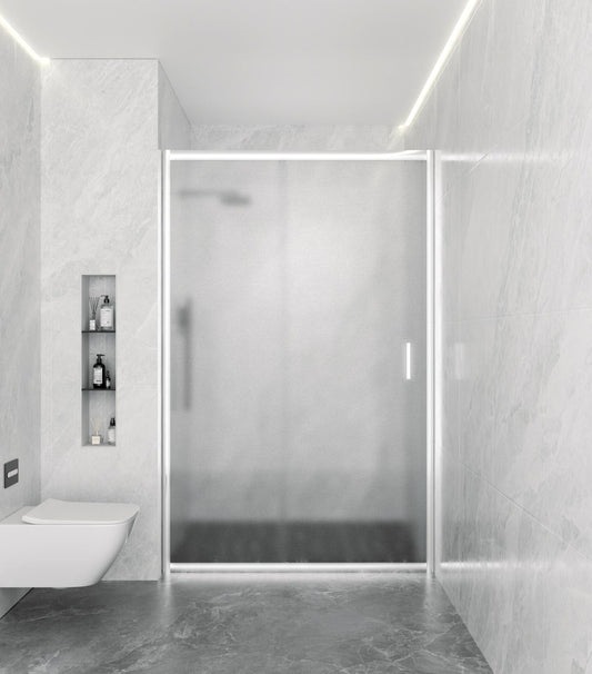 ADVANCE Frosted 6MM | Box Doccia per Nicchia Scorrevole 120cm in cristallo satinato h195